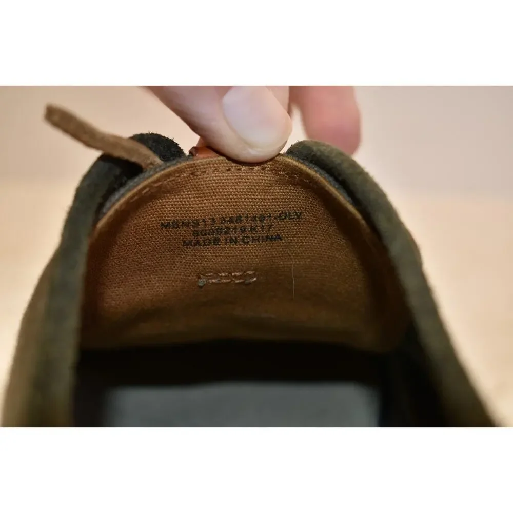 Frye Men's Ludlow Slip-On Canvas Shoes Olive Green Size 13 Style 3481491-OLV